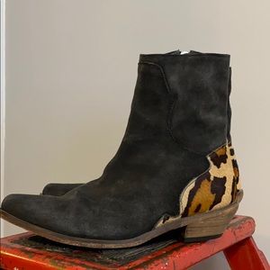 Free People Distressed Suede Ankle Boot